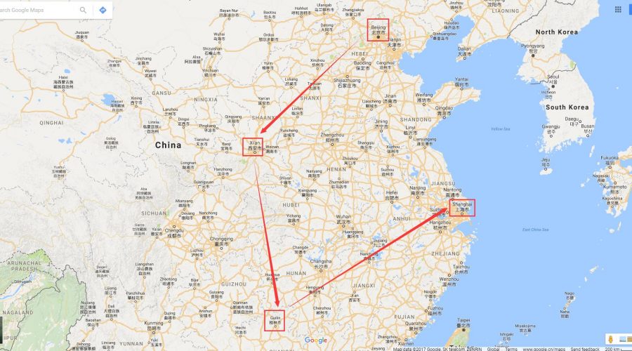 map-11-days-memorable-china-tour-beijing-xian-guilin-shanghai