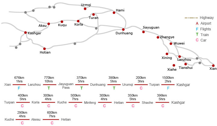 silk-road-tour-map